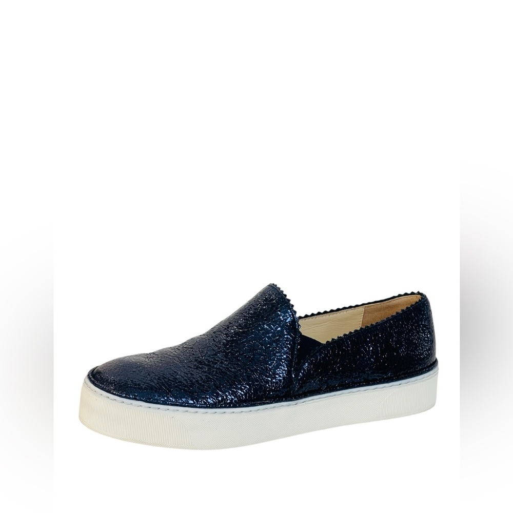 Stuart Weitzman navy glitter nugget sneakers